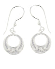 Veda Crescent Silver Earrings