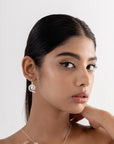 Tiara Pearl Silver Earrings