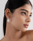 Tiara Pearl Silver Earrings
