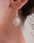 Ava Pearl Silver Earrings