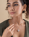 Cicilia Heart-Shaped Silver Pendant