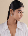 Myrtle Aqua Silver Earrings