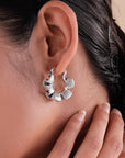 Myrtle Aqua Silver Earrings