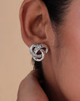 Atomic Charm Silver Earrings