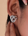 Atomic Charm Silver Earrings
