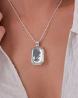 Monique Octagonal Silver Pendant