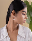 Melanie Hoop Silver Earrings