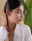 Melanie Hoop Silver Earrings