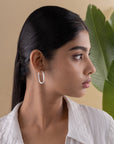Sierra Hoop Silver Earrings
