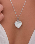 Flora Heart-Shaped Silver Pendant