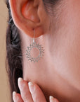 Clara Sunburst Silver Earrings
