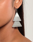 Antara Ethnic Silver Earrings