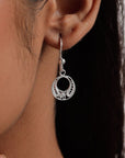 Veda Crescent Silver Earrings