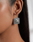 Urvi Ethnic Silver Earrings