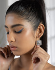 Urvi Ethnic Silver Earrings