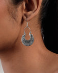 Zoya Ethnic Silver Earrings