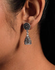 Mayuri Jhumka Silver Earrings