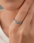 Nakshat Studded Silver Ring