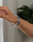 Rudra Wideband Silver Bracelet