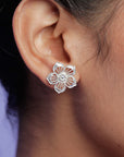 Floral Essence Silver Earrings