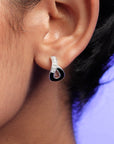 Alegra Black Eclipse Silver Earrings