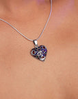 Floral Heart Amulet Silver Pendant