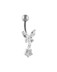 Mercura Butterfly Silver Belly Button Ring
