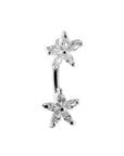 Elektra Floral Silver Belly Button Ring