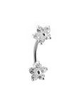 Cassandra Floral Silver Belly Button Ring