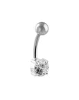 Celeste Radiance Silver Belly Button Ring