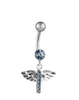 Gabrielle Angel Silver Belly Button Ring