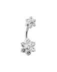 Sophia Floral Silver Belly Button Ring
