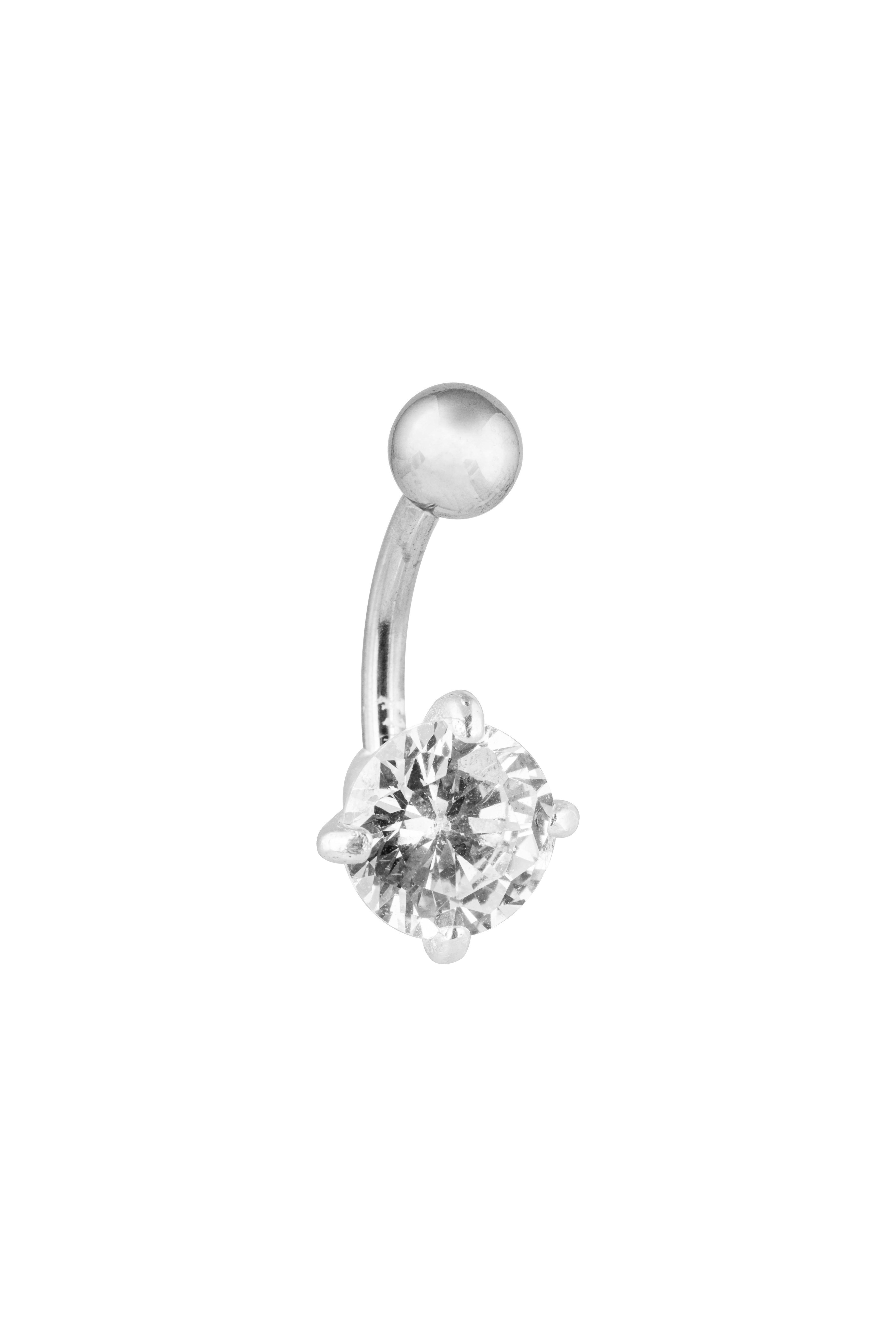 Aurelia Dazzle Silver Belly Button Ring – Parman