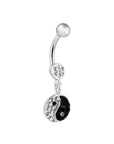 Harmony Yin & Yang Silver Belly Button Ring